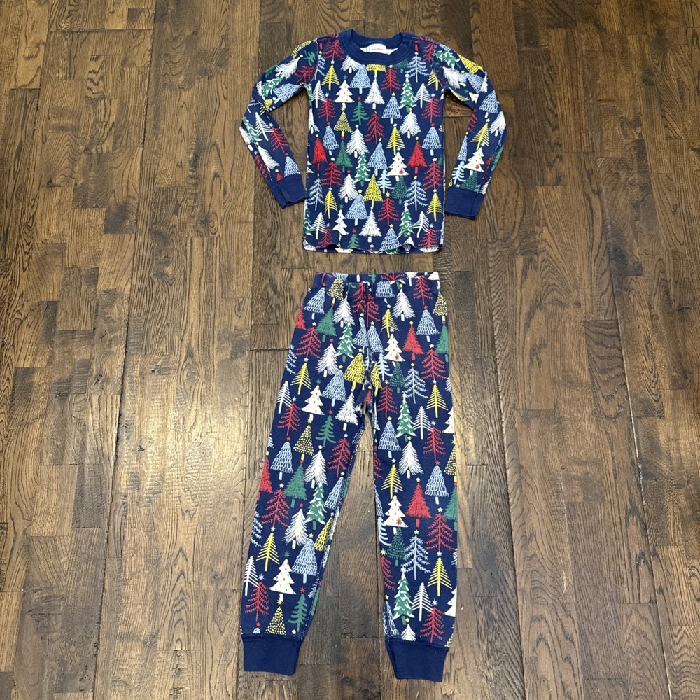 Hanna Andersson Twinkly Trees Holiday Pajama Top Kids 110 US 5 EUC